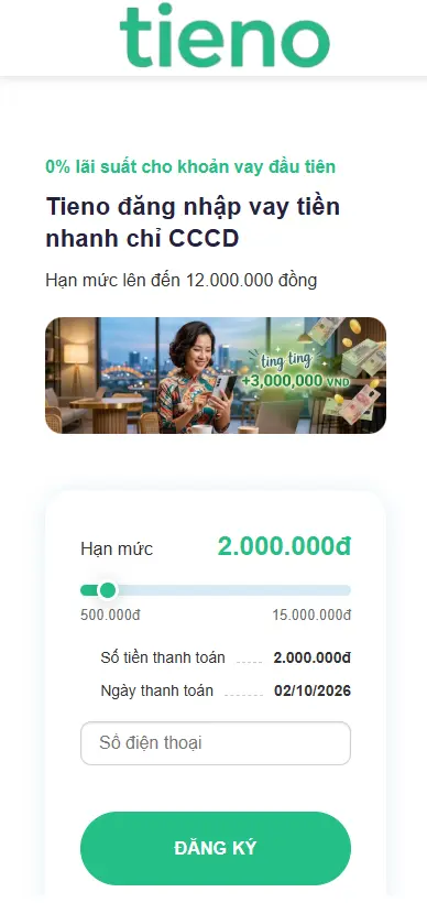 Huong dan dang ky vay online qua Tieno